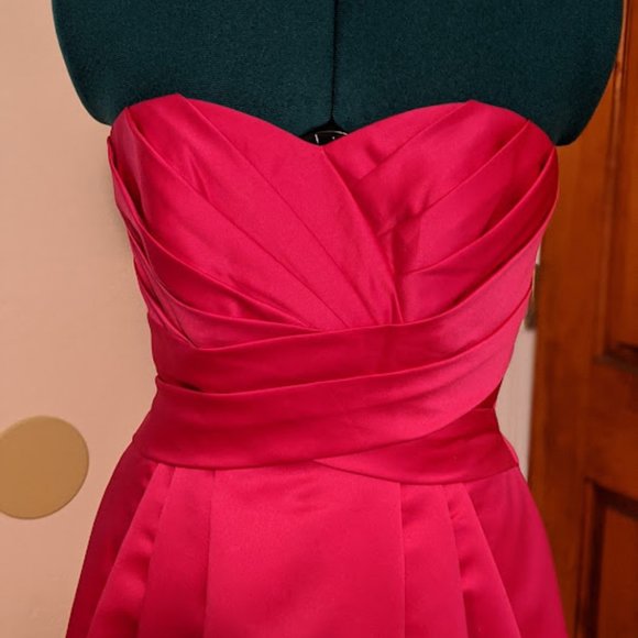 David's bridal Dress for evenings and weddings. Begonia color. Size 4. - Picture 5 of 11